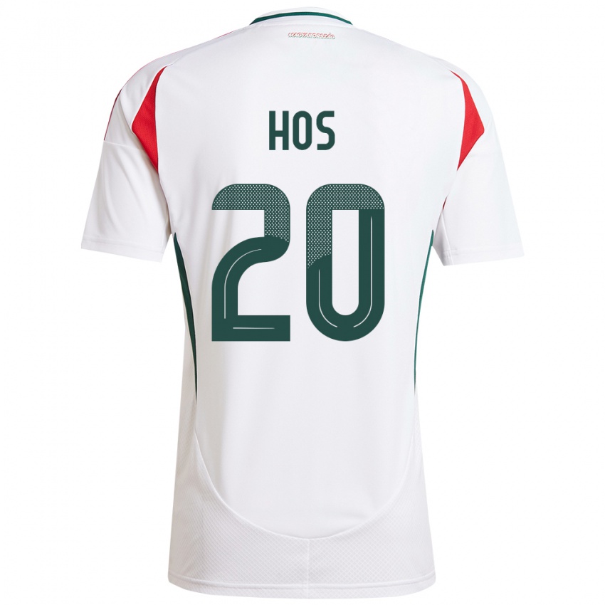 Herren Ungarn Zsombor Hős #20 Weiß Auswärtstrikot Trikot 24-26 T-Shirt Schweiz