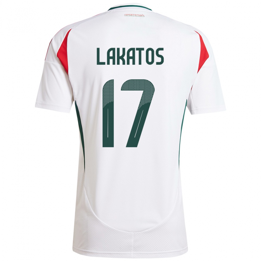 Herren Ungarn Noel Lakatos #17 Weiß Auswärtstrikot Trikot 24-26 T-Shirt Schweiz