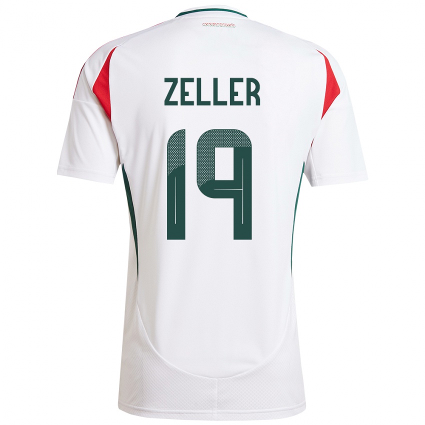 Herren Ungarn Dóra Zeller #19 Weiß Auswärtstrikot Trikot 24-26 T-Shirt Schweiz