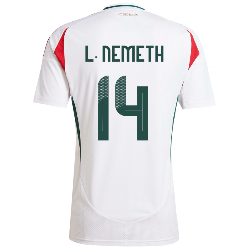 Herren Ungarn Loretta Németh #14 Weiß Auswärtstrikot Trikot 24-26 T-Shirt Schweiz