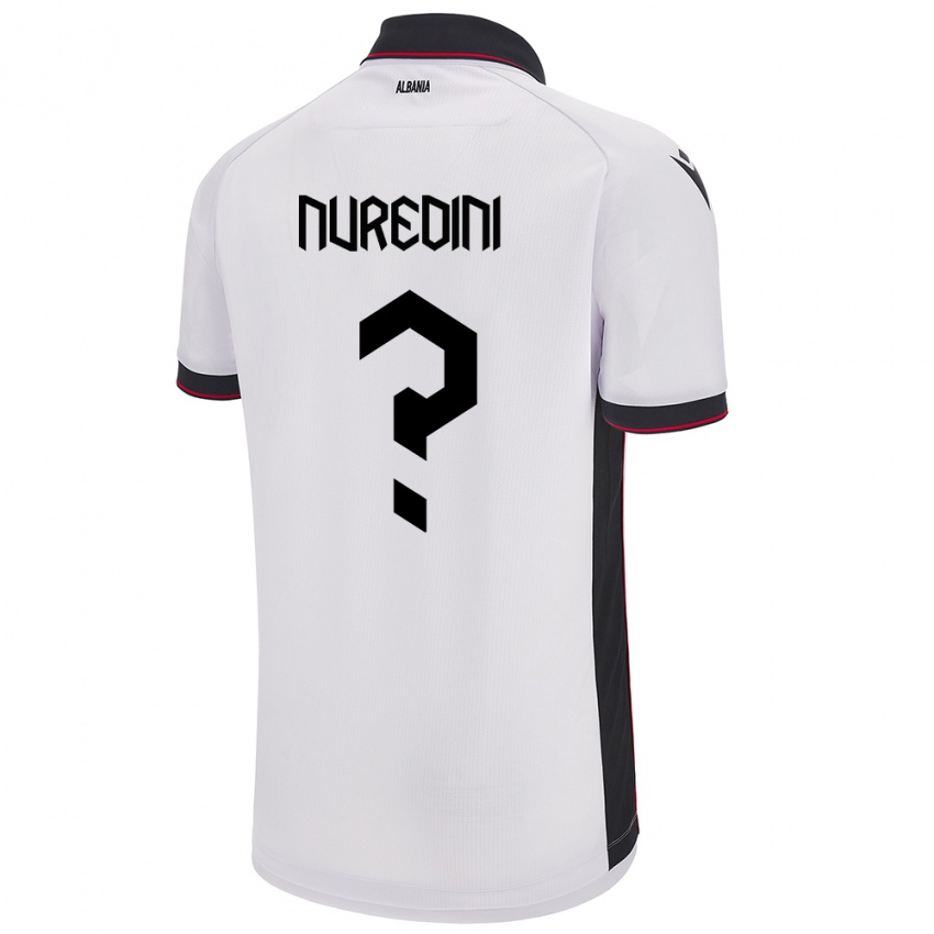 Herren Albanien Ardit Nuredini #0 Weiß Auswärtstrikot Trikot 24-26 T-Shirt Schweiz