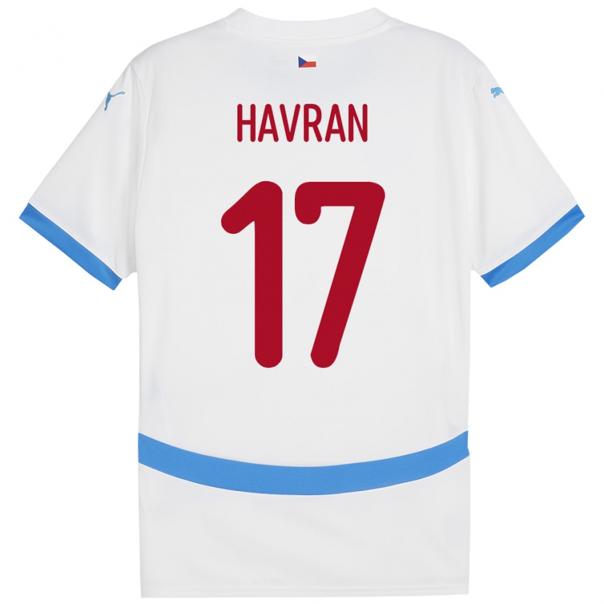 Herren Tschechien Marek Havran #17 Weiß Auswärtstrikot Trikot 24-26 T-Shirt Schweiz