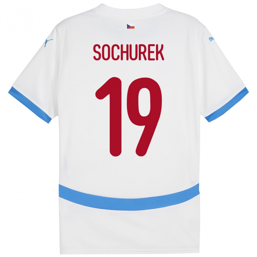 Herren Tschechien Hugo Sochurek #19 Weiß Auswärtstrikot Trikot 24-26 T-Shirt Schweiz