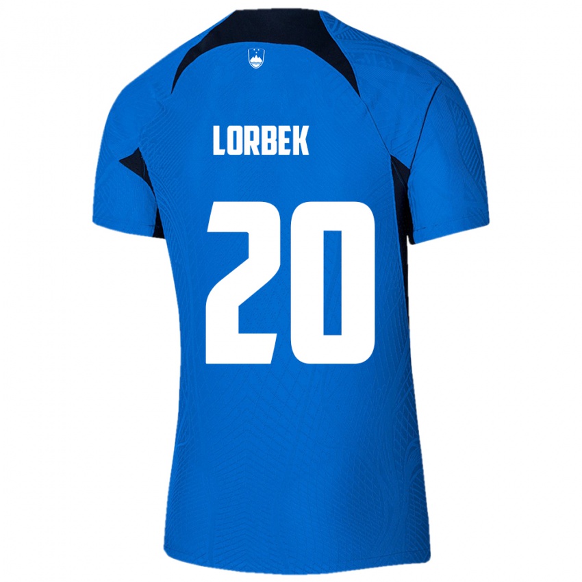 Herren Slowenien Anej Lorbek #20 Blau Auswärtstrikot Trikot 24-26 T-Shirt Schweiz