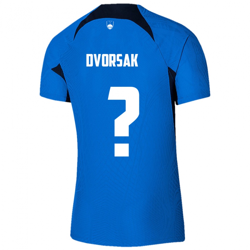 Herren Slowenien Matej Dvorsak #0 Blau Auswärtstrikot Trikot 24-26 T-Shirt Schweiz