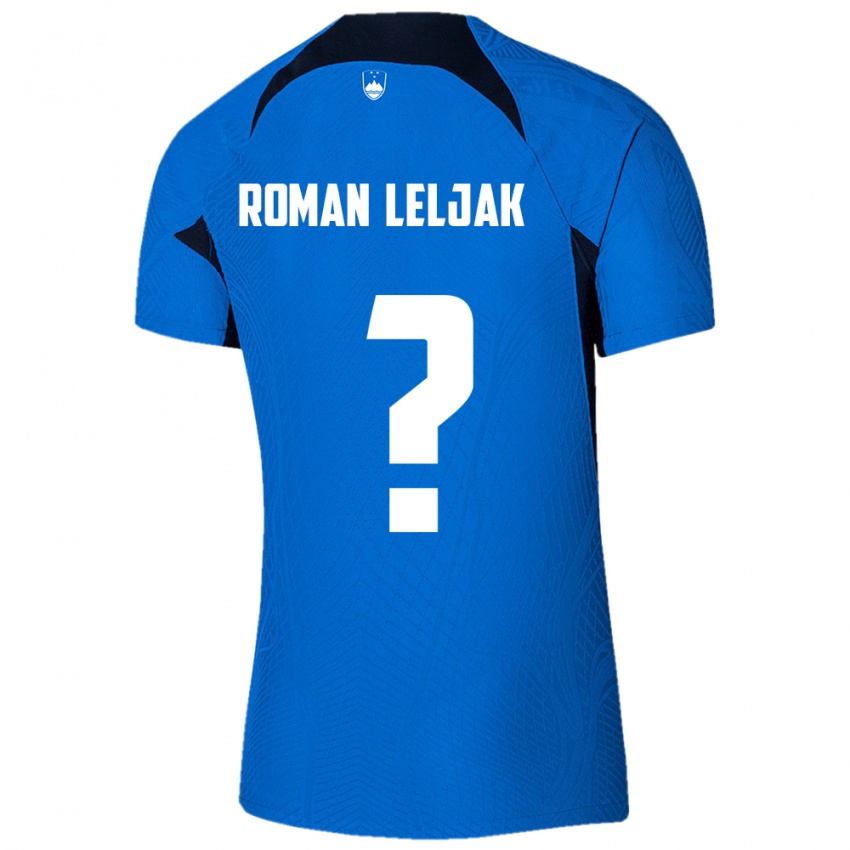 Herren Slowenien Nejc Roman Leljak #0 Blau Auswärtstrikot Trikot 24-26 T-Shirt Schweiz