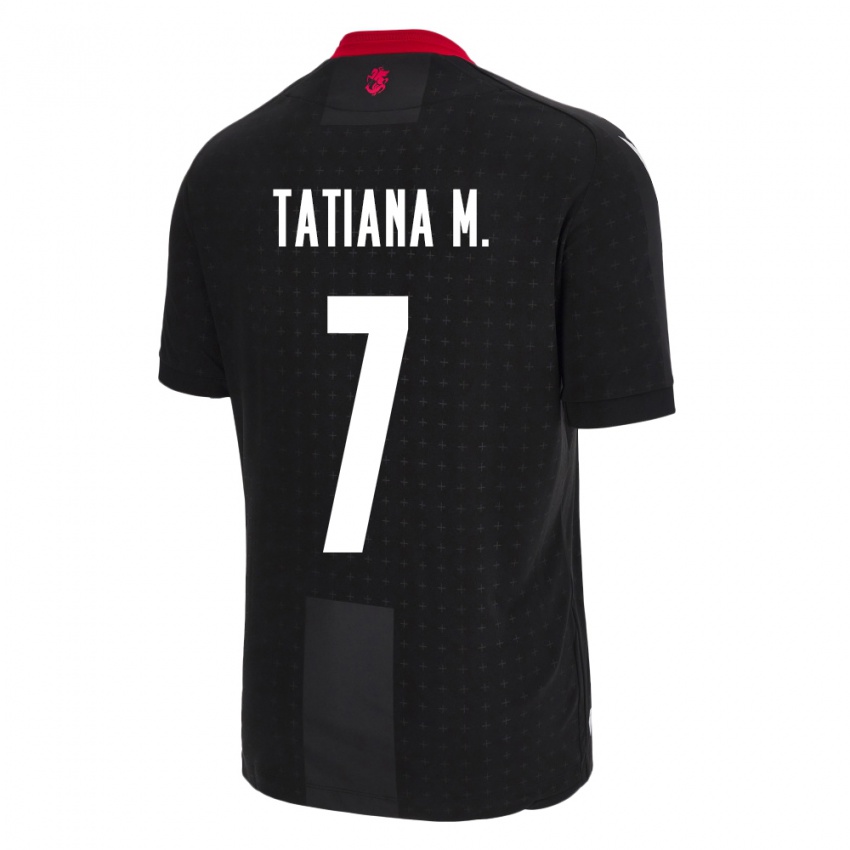 Herren Georgien Tatiana Matveeva #7 Schwarz Auswärtstrikot Trikot 24-26 T-Shirt Schweiz