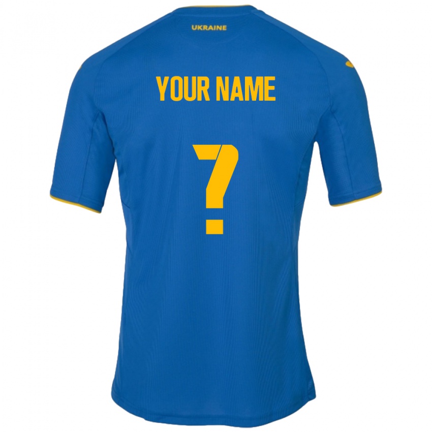 Herren Ukraine Ihren Namen #0 Blau Auswärtstrikot Trikot 24-26 T-Shirt Schweiz
