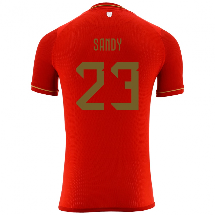 Herren Bolivien Daniel Sandy #23 Rot Auswärtstrikot Trikot 24-26 T-Shirt Schweiz