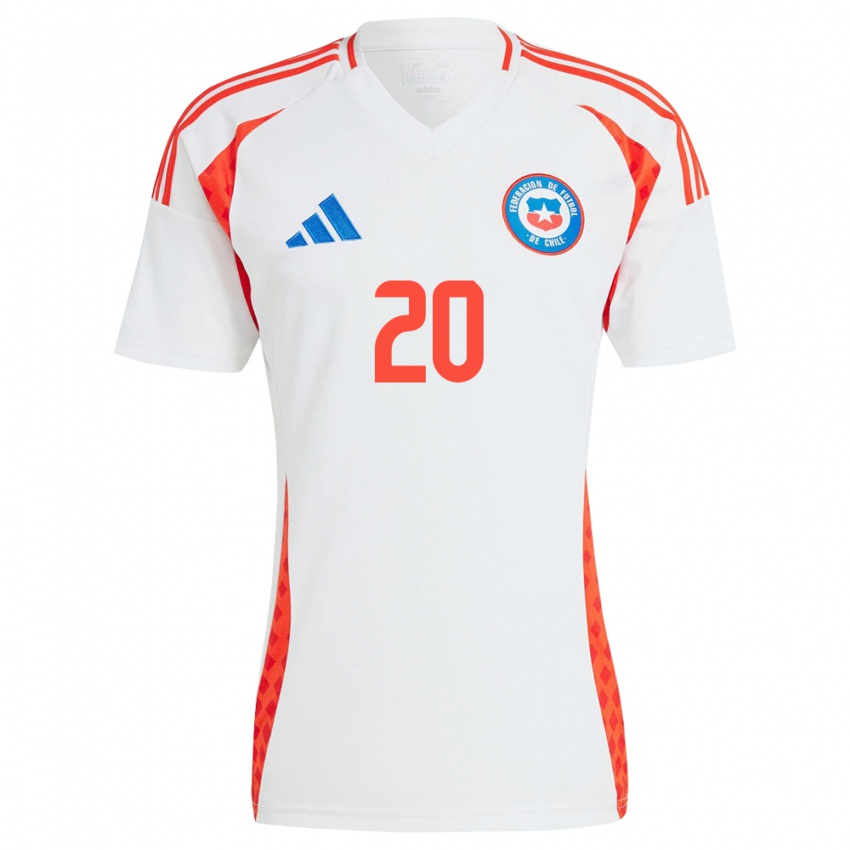 Herren Chile Paloma Bustamante #20 Weiß Auswärtstrikot Trikot 24-26 T-Shirt Schweiz