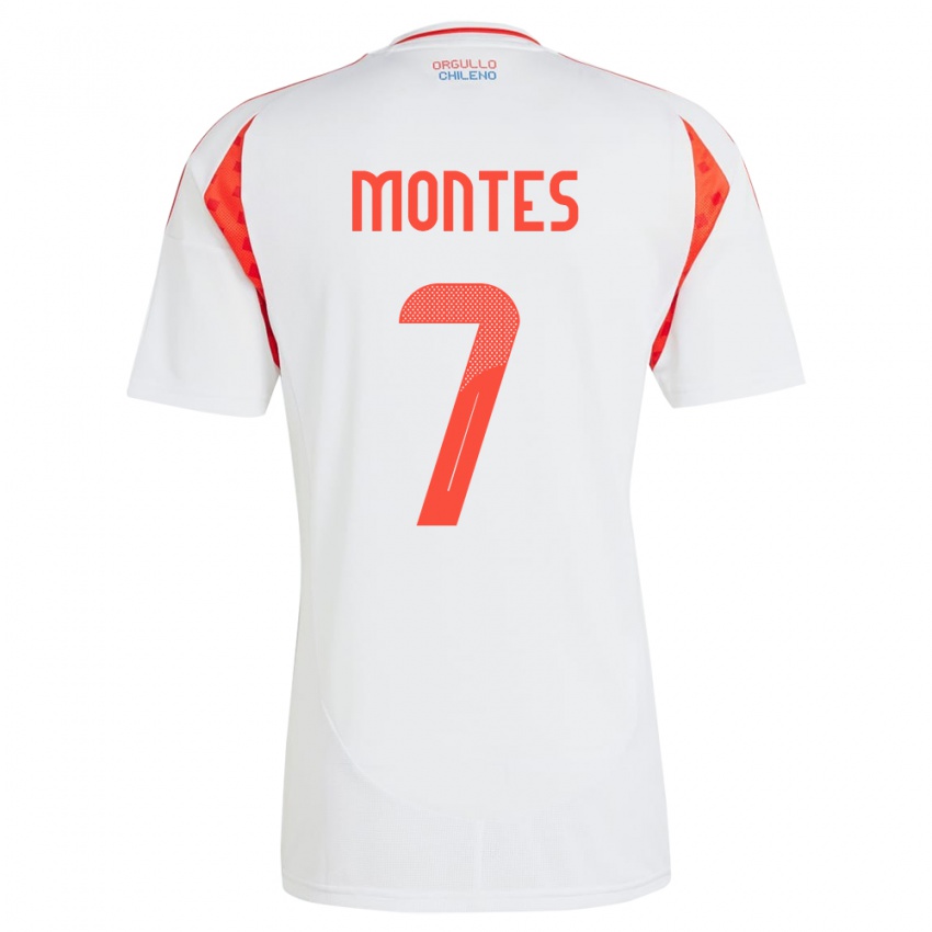 Herren Chile Clemente Montes #7 Weiß Auswärtstrikot Trikot 24-26 T-Shirt Schweiz