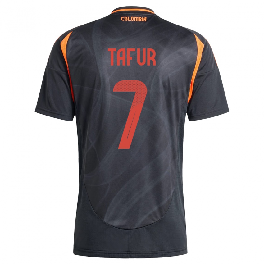 Herren Kolumbien Luis Tafur #7 Schwarz Auswärtstrikot Trikot 24-26 T-Shirt Schweiz