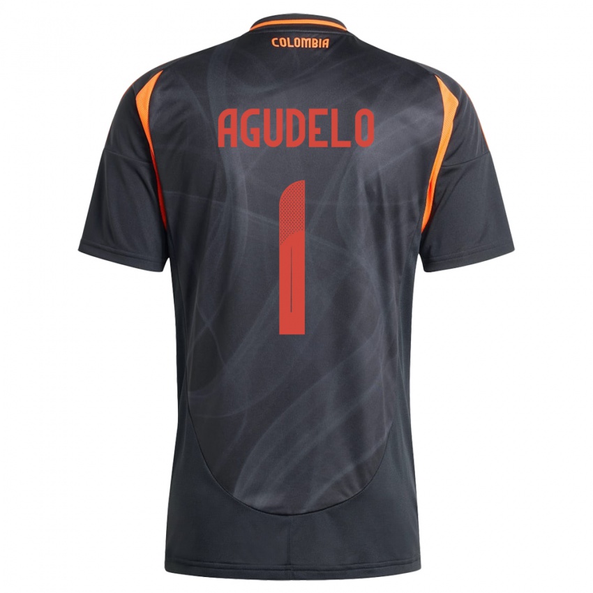 Herren Kolumbien Luisa Agudelo #1 Schwarz Auswärtstrikot Trikot 24-26 T-Shirt Schweiz