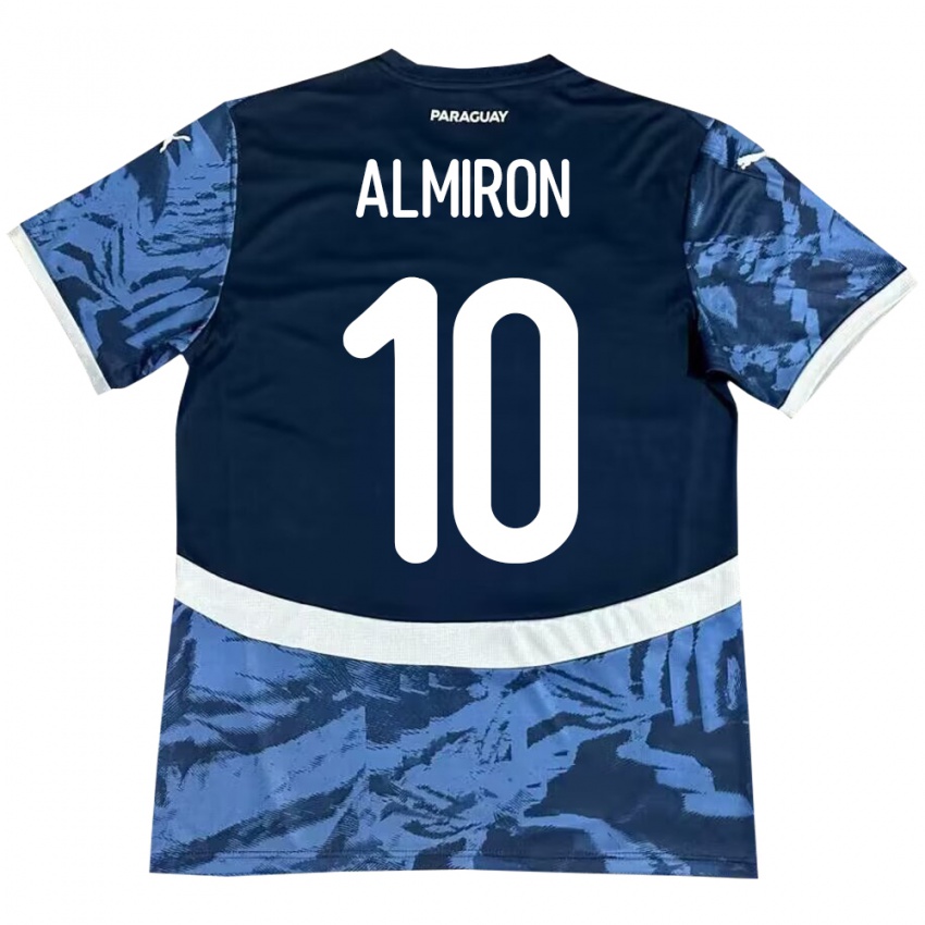 Herren Paraguay Miguel Almirón #10 Blau Auswärtstrikot Trikot 24-26 T-Shirt Schweiz