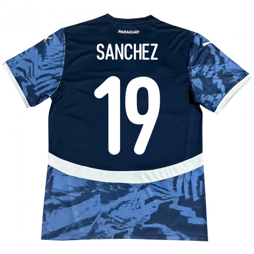 Herren Paraguay Juan Sánchez #19 Blau Auswärtstrikot Trikot 24-26 T-Shirt Schweiz