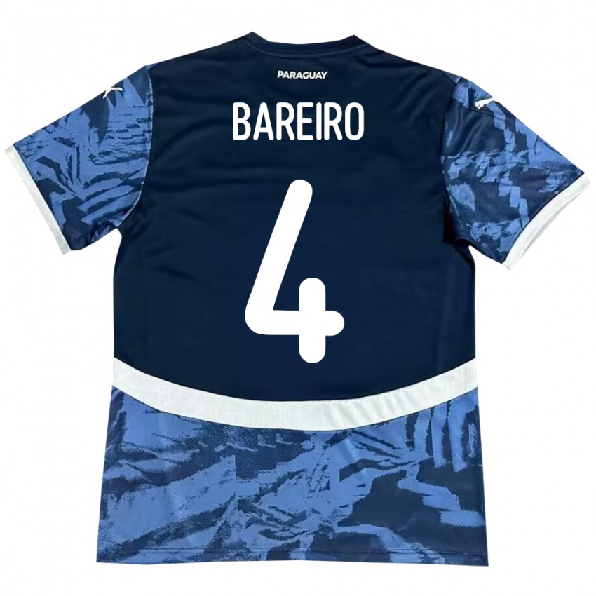 Herren Paraguay Daysy Bareiro #4 Blau Auswärtstrikot Trikot 24-26 T-Shirt Schweiz