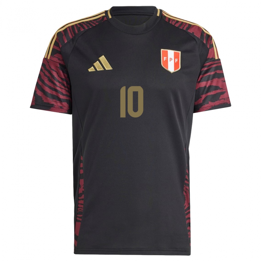 Herren Peru Sandra Arévalo #10 Schwarz Auswärtstrikot Trikot 24-26 T-Shirt Schweiz