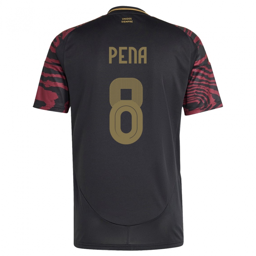 Herren Peru Sergio Peña #8 Schwarz Auswärtstrikot Trikot 24-26 T-Shirt Schweiz