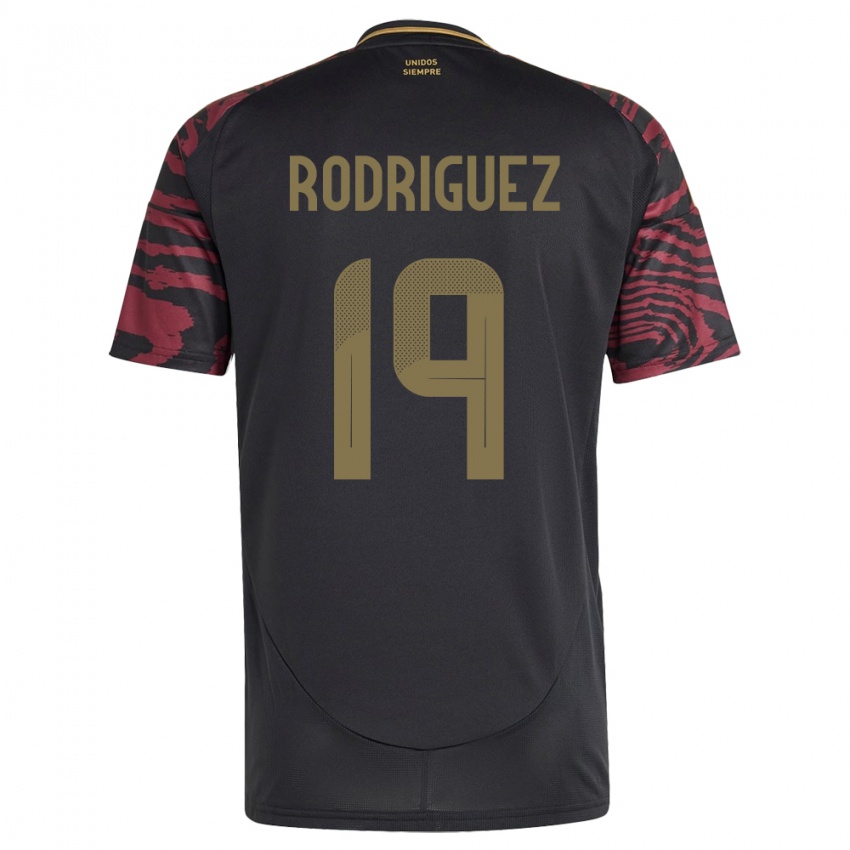 Herren Peru Mateo Rodríguez #19 Schwarz Auswärtstrikot Trikot 24-26 T-Shirt Schweiz