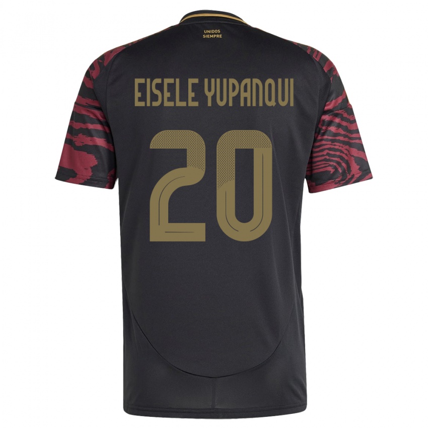 Herren Peru Philipp Eisele Yupanqui #20 Schwarz Auswärtstrikot Trikot 24-26 T-Shirt Schweiz