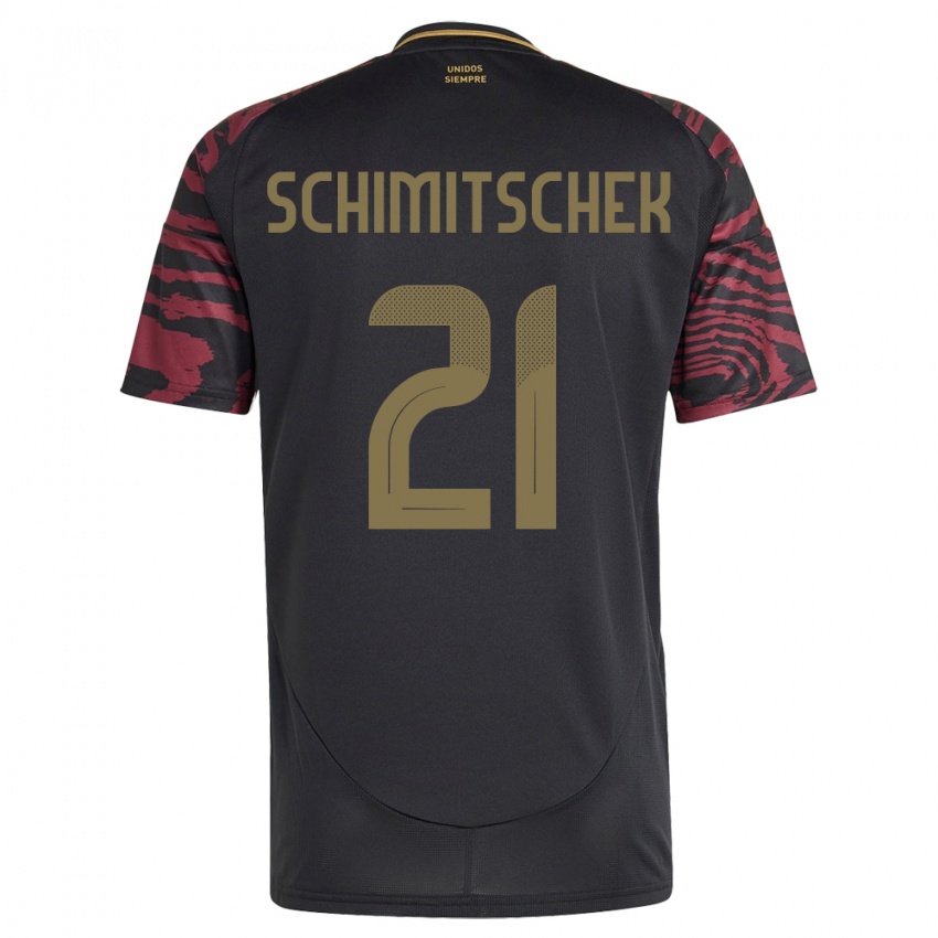 Herren Peru Ian Schimitschek #21 Schwarz Auswärtstrikot Trikot 24-26 T-Shirt Schweiz