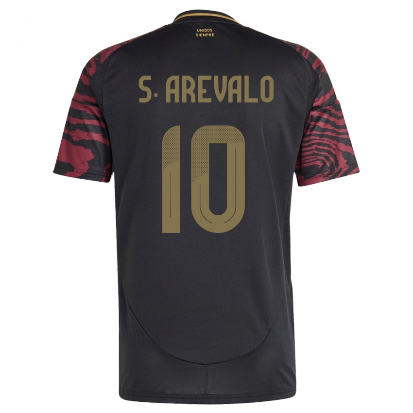 Herren Peru Sandra Arévalo #10 Schwarz Auswärtstrikot Trikot 24-26 T-Shirt Schweiz