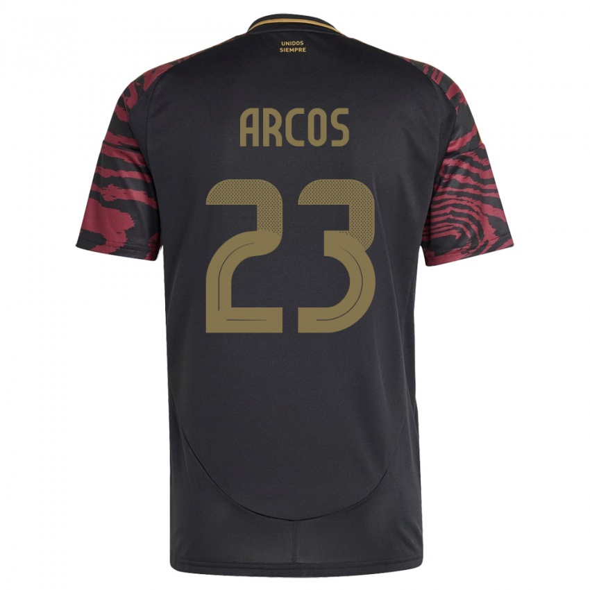 Herren Peru Lucía Arcos #23 Schwarz Auswärtstrikot Trikot 24-26 T-Shirt Schweiz