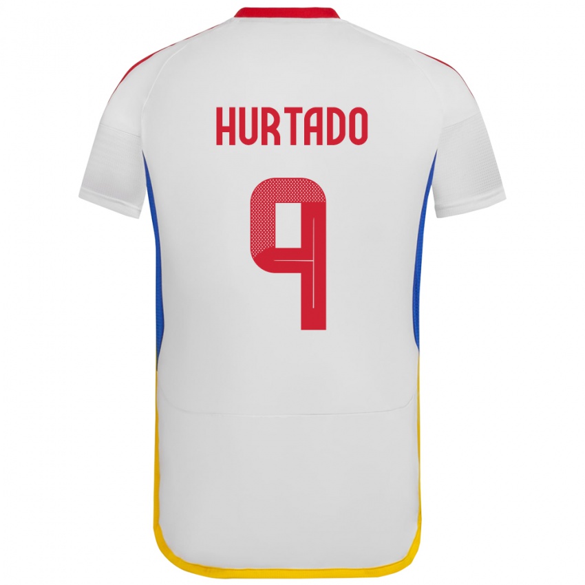 Herren Venezuela Jan Hurtado #9 Weiß Auswärtstrikot Trikot 24-26 T-Shirt Schweiz