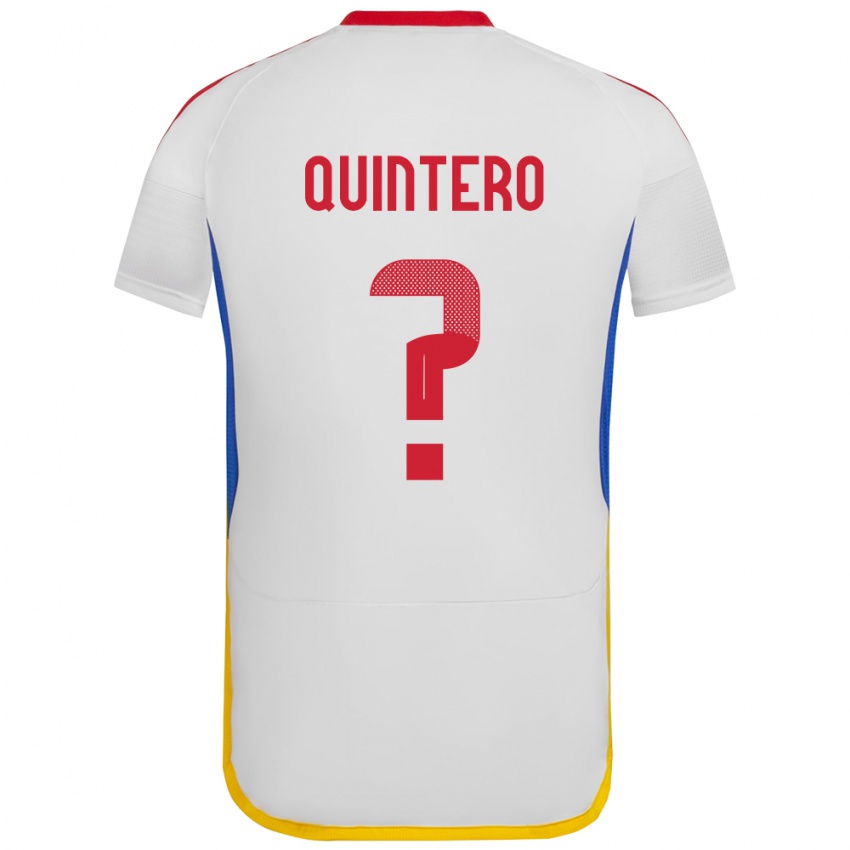 Herren Venezuela Teo Quintero #0 Weiß Auswärtstrikot Trikot 24-26 T-Shirt Schweiz