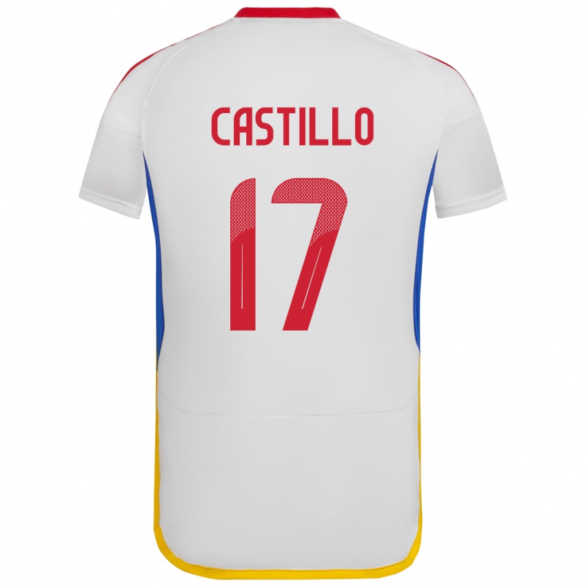 Herren Venezuela Edson Castillo #17 Weiß Auswärtstrikot Trikot 24-26 T-Shirt Schweiz