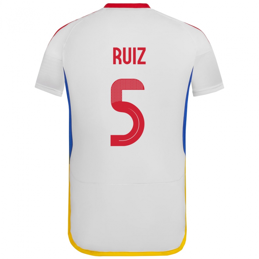 Herren Venezuela Emerson Ruíz #5 Weiß Auswärtstrikot Trikot 24-26 T-Shirt Schweiz