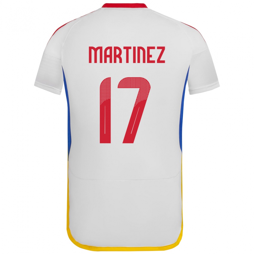 Herren Venezuela David Martínez #17 Weiß Auswärtstrikot Trikot 24-26 T-Shirt Schweiz