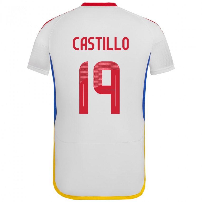 Herren Venezuela Bryan Castillo #19 Weiß Auswärtstrikot Trikot 24-26 T-Shirt Schweiz