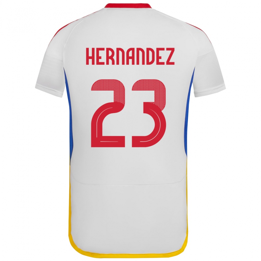 Herren Venezuela Luifer Hernández #23 Weiß Auswärtstrikot Trikot 24-26 T-Shirt Schweiz