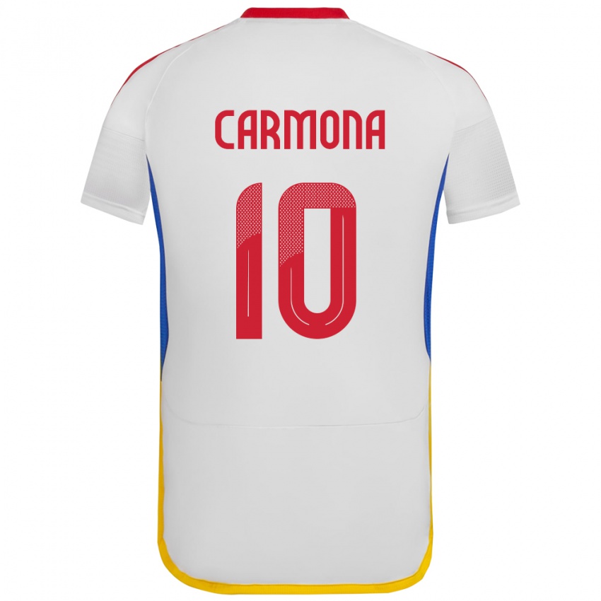 Herren Venezuela Wikelman Carmona #10 Weiß Auswärtstrikot Trikot 24-26 T-Shirt Schweiz