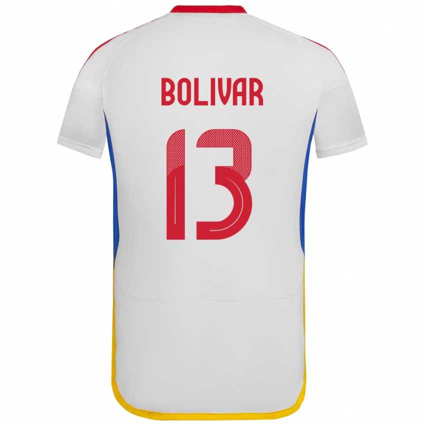 Herren Venezuela Salvador Bolívar #13 Weiß Auswärtstrikot Trikot 24-26 T-Shirt Schweiz