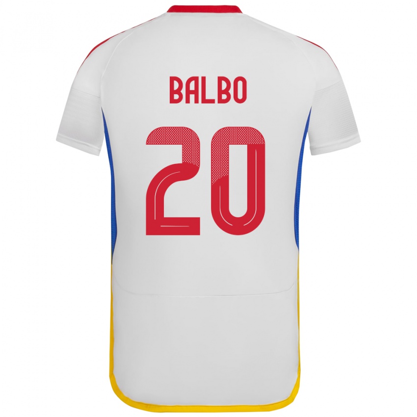 Herren Venezuela Luis Balbo #20 Weiß Auswärtstrikot Trikot 24-26 T-Shirt Schweiz