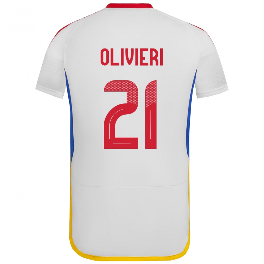 Herren Venezuela Bárbara Olivieri #21 Weiß Auswärtstrikot Trikot 24-26 T-Shirt Schweiz