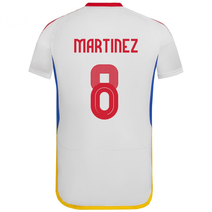 Herren Venezuela Bárbara Martínez #8 Weiß Auswärtstrikot Trikot 24-26 T-Shirt Schweiz