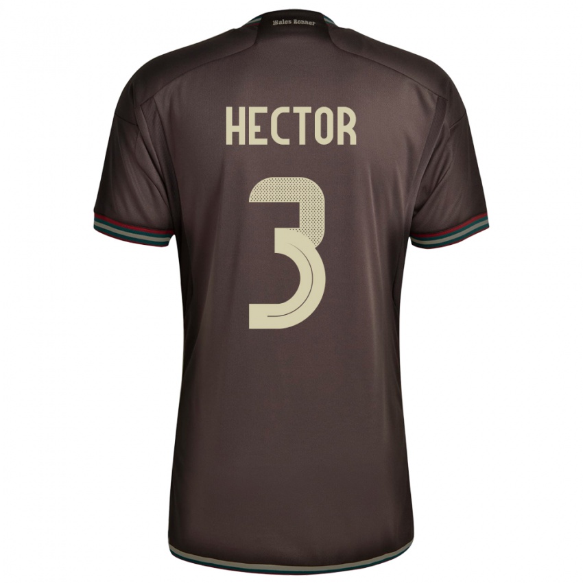 Herren Jamaika Michael Hector #3 Nachtbraun Auswärtstrikot Trikot 24-26 T-Shirt Schweiz