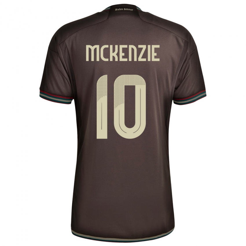 Herren Jamaika Denzel Mckenzie #10 Nachtbraun Auswärtstrikot Trikot 24-26 T-Shirt Schweiz