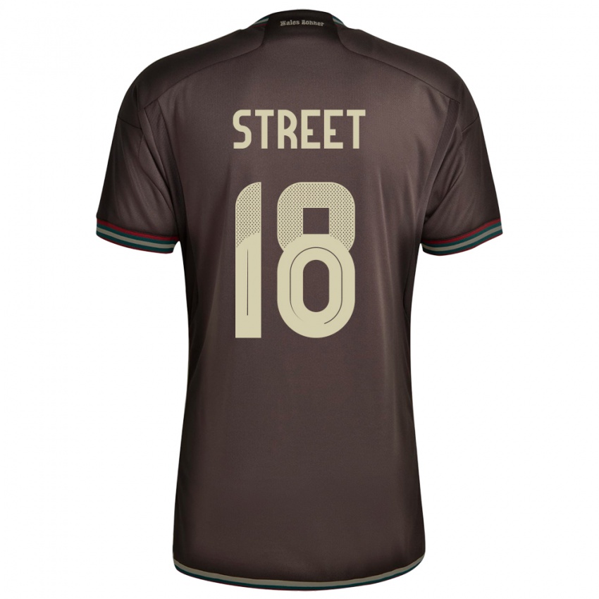 Herren Jamaika Sydnie Street #18 Nachtbraun Auswärtstrikot Trikot 24-26 T-Shirt Schweiz