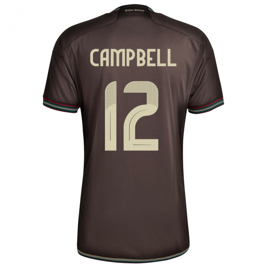 Herren Jamaika Sashana Campbell #12 Nachtbraun Auswärtstrikot Trikot 24-26 T-Shirt Schweiz