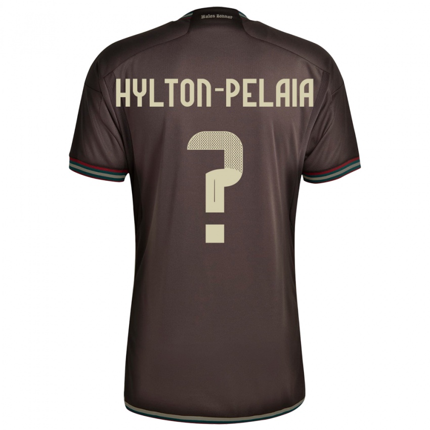 Herren Jamaika Jayda Hylton-Pelaia #0 Nachtbraun Auswärtstrikot Trikot 24-26 T-Shirt Schweiz