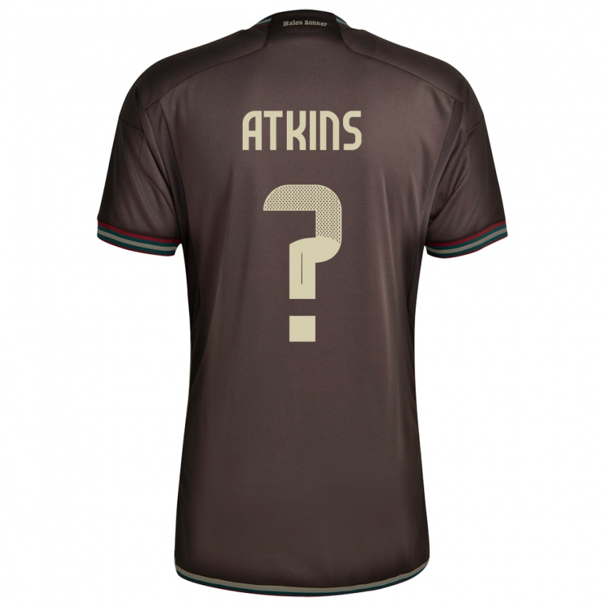 Herren Jamaika Maliah Atkins #0 Nachtbraun Auswärtstrikot Trikot 24-26 T-Shirt Schweiz