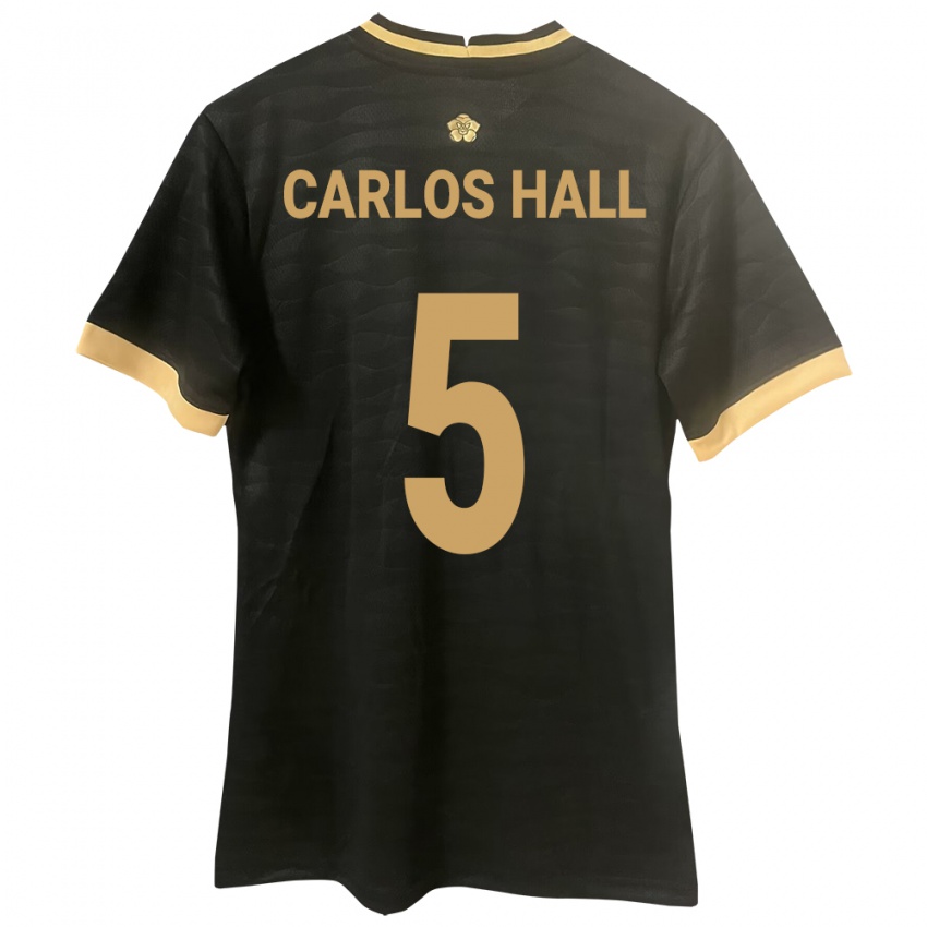 Herren Panama Juan Carlos Hall #5 Schwarz Auswärtstrikot Trikot 24-26 T-Shirt Schweiz