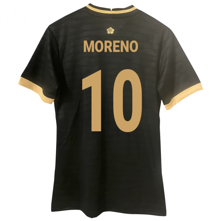 Herren Panama Éric Moreno #10 Schwarz Auswärtstrikot Trikot 24-26 T-Shirt Schweiz