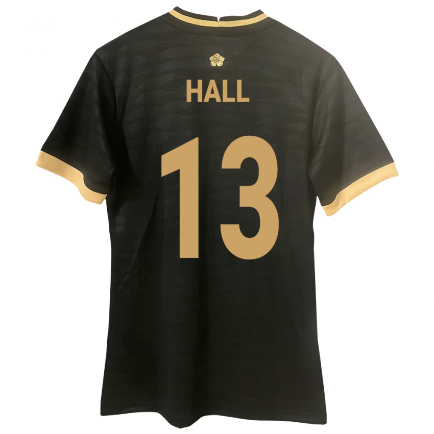 Herren Panama Gianna Hall #13 Schwarz Auswärtstrikot Trikot 24-26 T-Shirt Schweiz