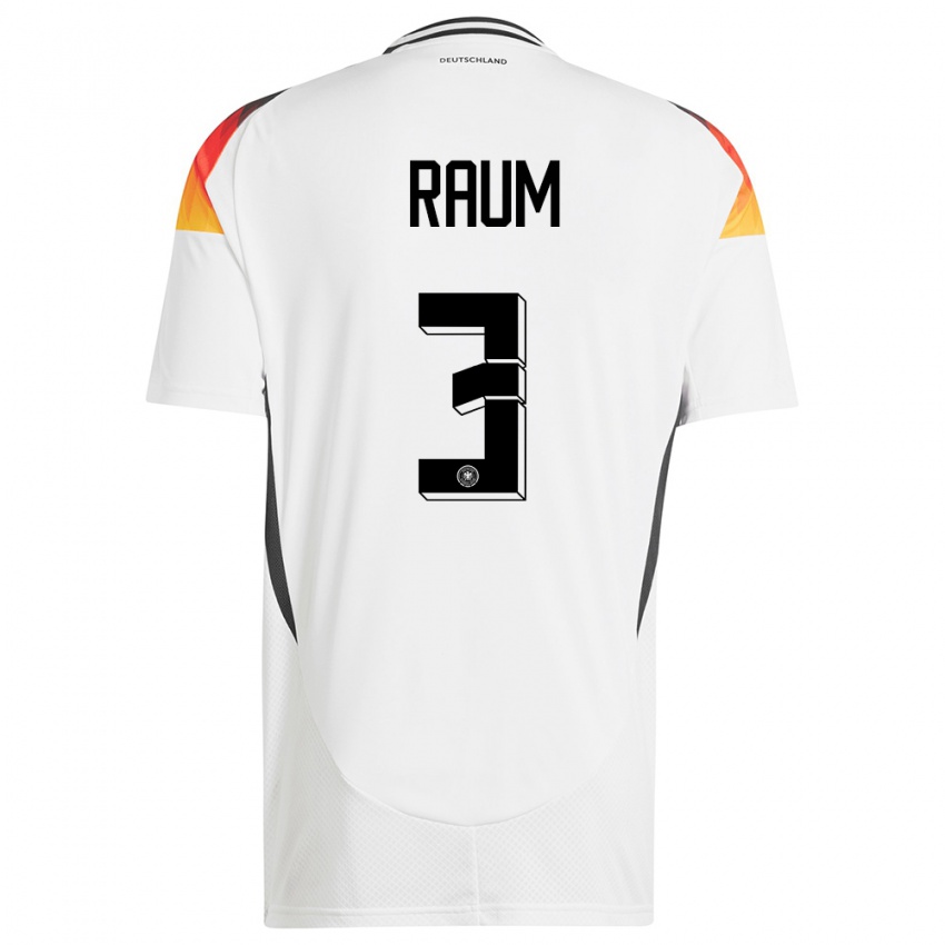 Damen Deutschland David Raum #3 Weiß Heimtrikot Trikot 24-26 T-Shirt Schweiz