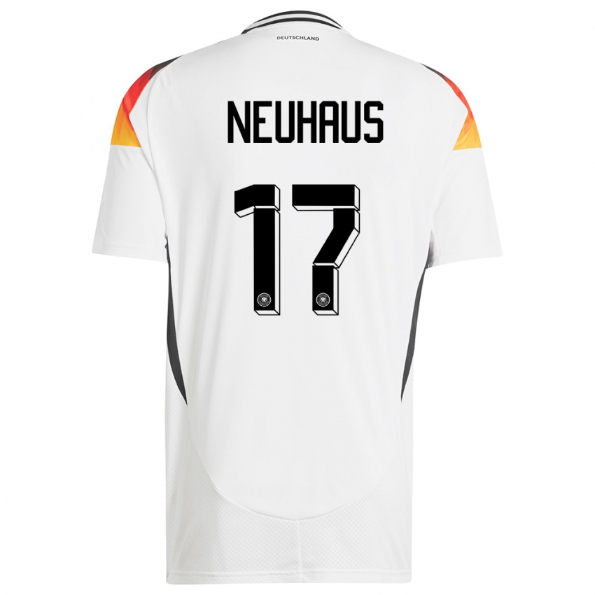 Damen Deutschland Florian Neuhaus #17 Weiß Heimtrikot Trikot 24-26 T-Shirt Schweiz